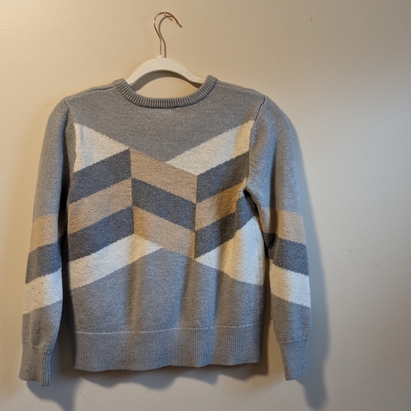 Pendleton Sweater 100% wool gray beige white winter sweater size S/M - Picture 4 of 4